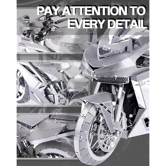 3D METAL MODEL KITS FOR ADULTS - MOTORCYCLE DIY 3D METAL JIGSAW PUZZLE,CHRISTMAS BIRTHDAY GIFTS FOR ADULTS,72PCS - Image 3
